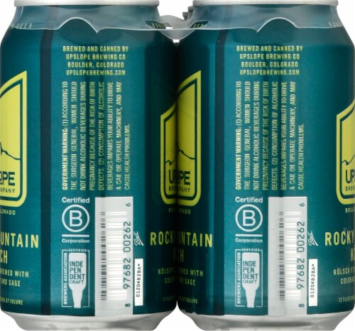 Upslope Brewing Co. Rocky Mountain Kolsch Craft Beer Perspective: right
