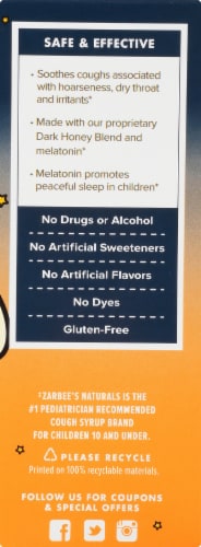 Zarbee's Naturals Children's Grape Flavor Nighttime Cough Syrup Perspective: right