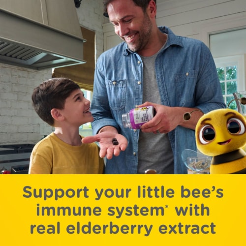 Zarbee's Children's Daily Immune Support Elderberry Gummies Perspective: right