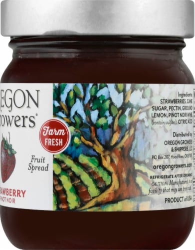 Oregon Growers & Shippers Strawberry Pinot Noir Fruit Spread Perspective: right
