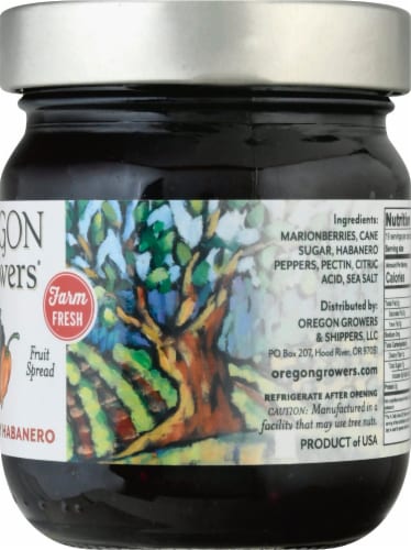 Oregon Growers Marionberry Habanero Fruit Spread Perspective: right