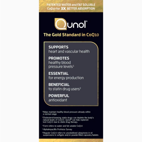 Qunol Ultra CoQ10 Softgels 100mg Perspective: right