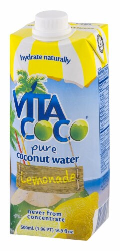 Vita Coco Coconut Lemonade Flavored Bottled Water Perspective: right