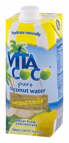 Vita Coco Coconut Lemonade Flavored Bottled Water Perspective: right