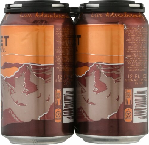 Grand Canyon Brewing Co. Sunset Amber Ale Beer Perspective: right