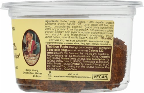Laura's Wholesome Junk Food® Vanilla Vanilla Breakfast Bite-lettes® Perspective: right