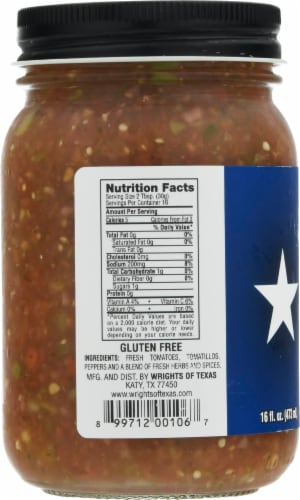 Wrights of Texas Gluten Free Mild Fresh Salsa Perspective: right