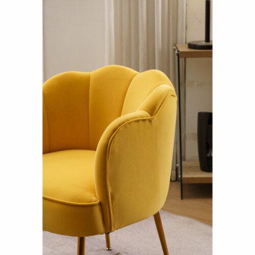 Yellow velvet tub chair cheap