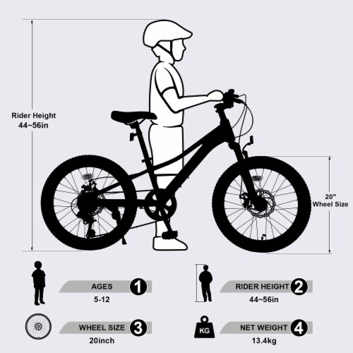 Simplie Fun Mountain Bike for Girls and Boys Mountain 20 inch shimano 7 Speed bike 1 count Smith s Food and Drug