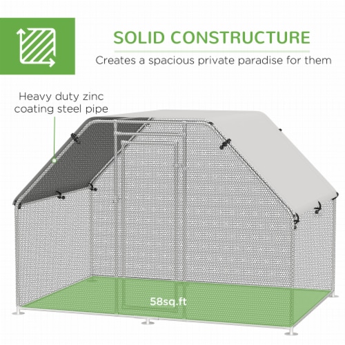 Simplie Fun Spacious & Secure Walk-in Chicken Coop with Shady Roof for Small Animals Perspective: right