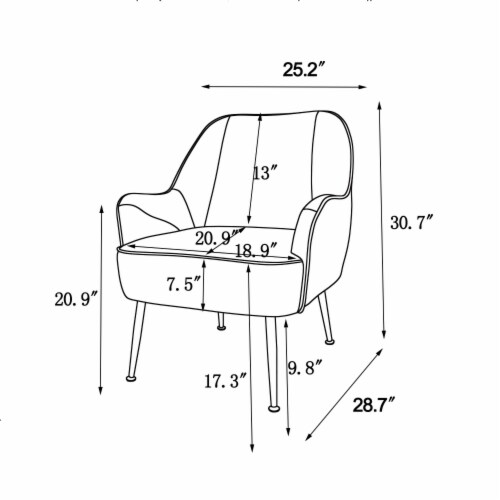 Accent Chairs in Velvet for Home or Office Use Perspective: right
