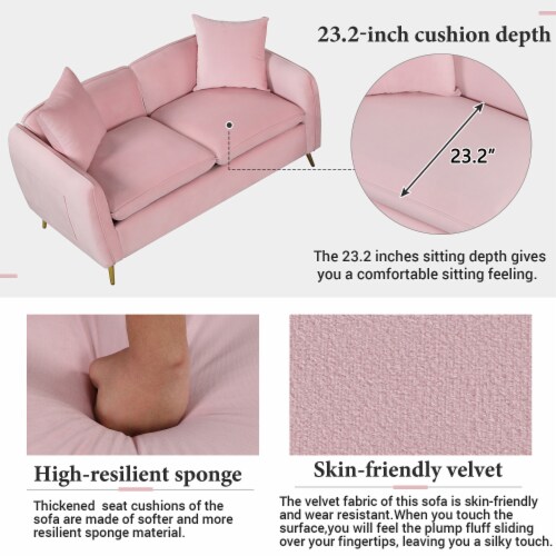 Sofas in Velvet for Home or Office Use Perspective: right