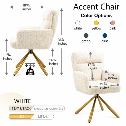 Accent Chairs in faux fur for Home or Office Use Perspective: right