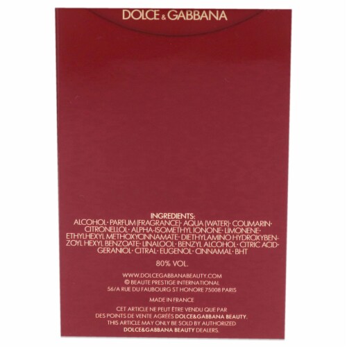 Dolce gabbana the only one ingredients online