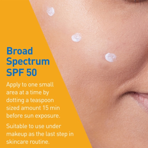 CeraVe Hydrating Face Sunscreen Lotion with SPF 50, 2.5 fl
