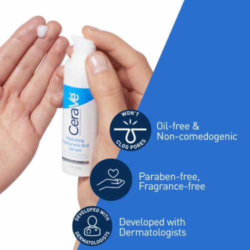 Cerave Hydrating Hyaluronic Acid Face Serum Perspective: right