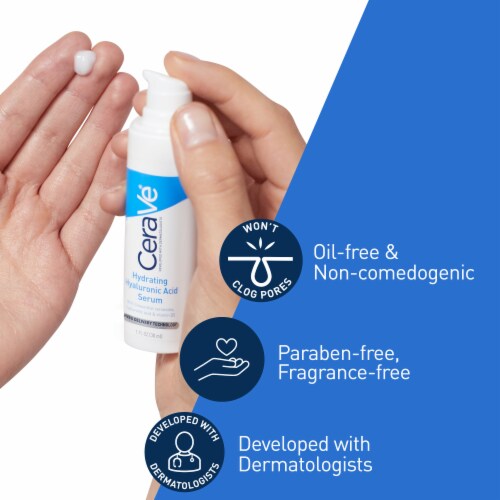 Cerave Hydrating Hyaluronic Acid Face Serum Perspective: right