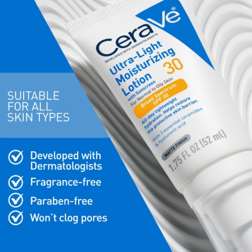CeraVe Ultra-Light Moisturizing Face Lotion SPF 30 Perspective: right