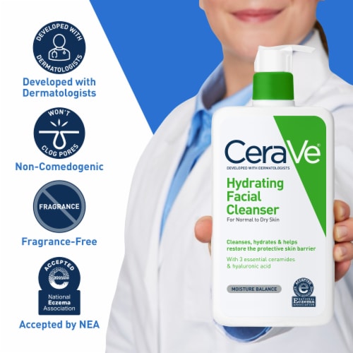 CeraVe Hydrating Moisturizing Non-Foaming Facial Cleanser Perspective: right