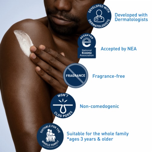 CeraVe Moisturizing Cream, Face Moisturizer & Body Lotion For Normal To Dry Skin Perspective: right