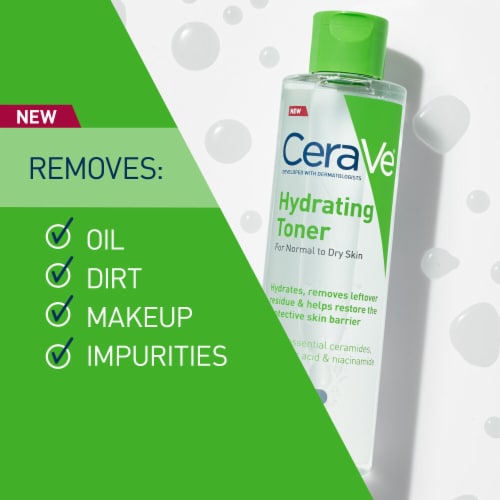 CeraVe Hydrating Facial Toner, Alcohol-Free Face Toner for Sensitive Dry Skin Perspective: right