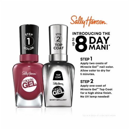Sally Hansen Miracle Gel Neon 054 Violet Voltage Nail Color Perspective: right