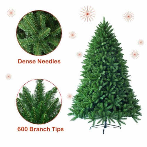 Hivvago 5 Feet Artificial Fir Christmas Tree with 600 Branch Tips Perspective: right