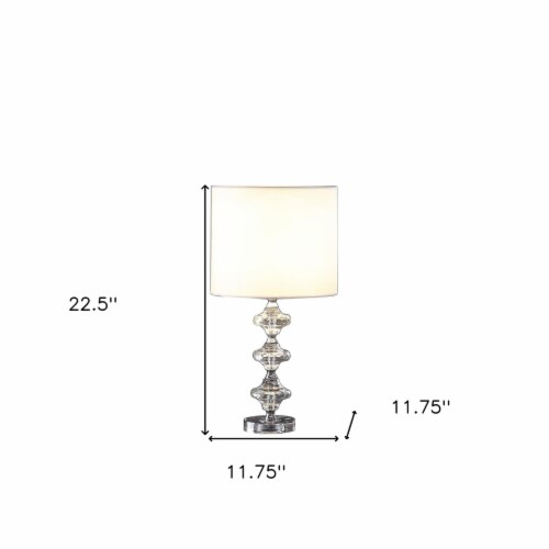 Silver geometric table lamp clearance