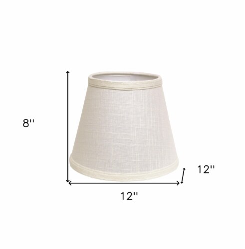 12 inch White Empire Hardback Slanted Linen Lampshade WF 1 Fred Meyer