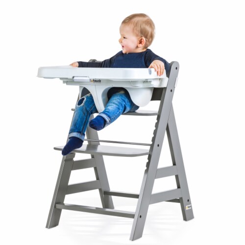 hauck Alpha High Chair Tray Table Compatible with Wooden Alpha+ and Beta+, White Perspective: right