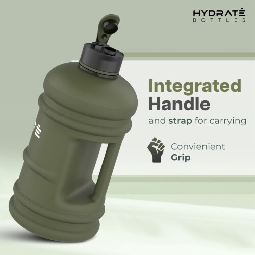 HYDRATE Water Bottle 1 Gallon XXL Jug BPA Free & Leakproof with Flip Cap