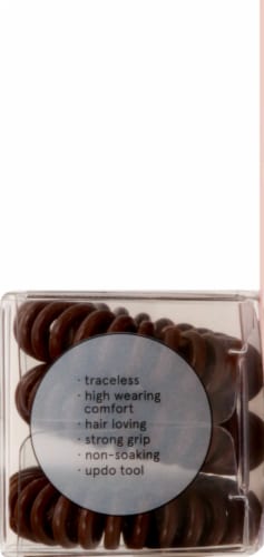 Invisibobble Original Pretzel Brown Hair Rings 3 Count Perspective: right