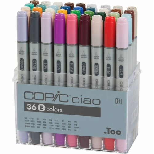 Copic Ciao 36-Color Set E Marker Set Perspective: right