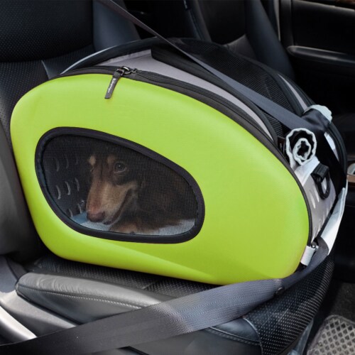ibiyaya 5 in 1 Convertible Foldable Small Pet Carrier/Stroller System, Green Perspective: right