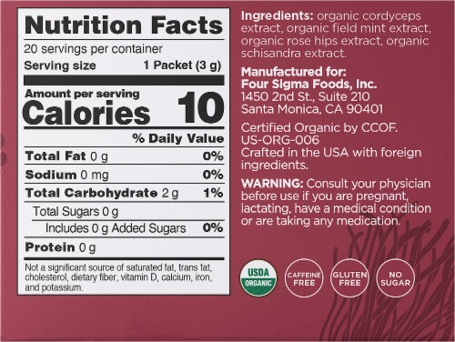 Four Sigmatic Perform Mushroom Elixir Mix with Cordyceps Perspective: right
