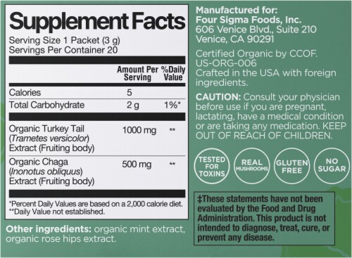 Four Sigmatic® Defend Mushroom Elixir Mix with Chaga Packets Perspective: right