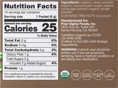Four Sigmatic Perform Mushroom Cacao Mix with Cordyceps Perspective: right