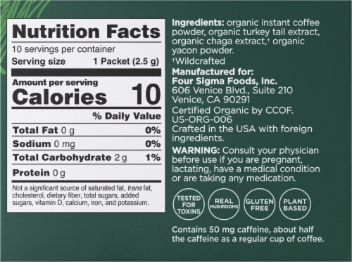 Four Sigmatic Protect Chaga & Cordyceps Mushrooms Organic Instant Coffee Perspective: right