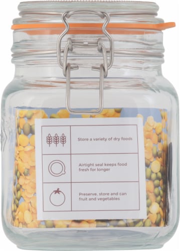 KILNER® Square Clip Top Storage Jar Perspective: right