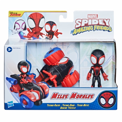 Hasbro Marvel Spidey and His Amazing Friends Miles Morales Techno-Racer Perspective: right