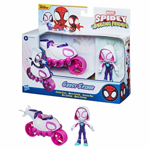 Hasbro Marvel Spidey and His Amazing Friends Ghost-Spider Copter-Cycle Perspective: right