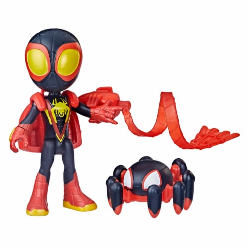 Hasbro Marvel Spidey and His Amazing Friends Web-Spinners Miles Morales Spider-Man Toy Perspective: right