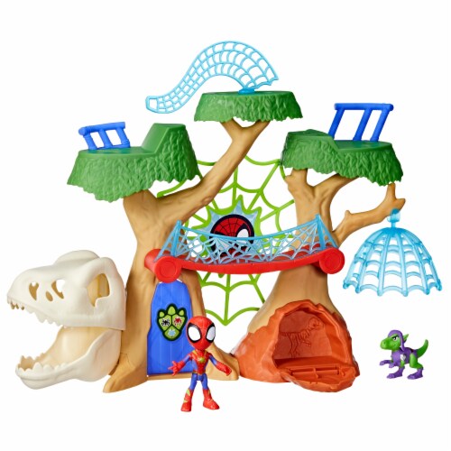 Marvel Spidey and His Amazing Friends Dino-Webs Treehouse Playset Perspective: right