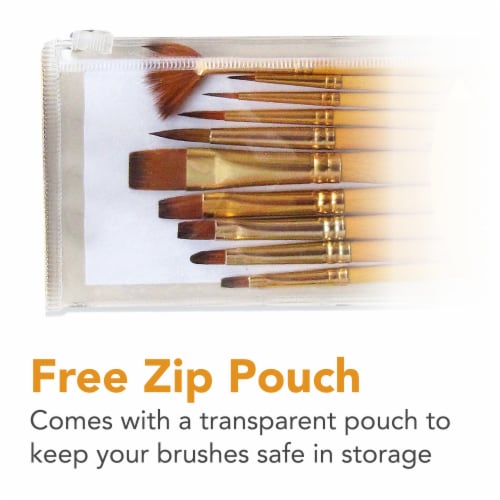Daler-Rowney Simply Acrylic Gold Taklon Paint Brushes Perspective: right