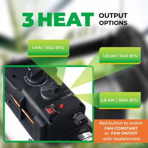Bio Green PHX2.8/US Portable Phoenix Greenhouse Tent Heater Mount, 2800