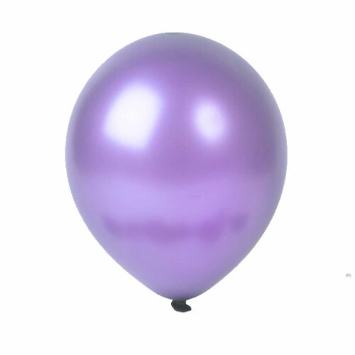 25 pcs 12  Metallic Purple Colour Latex balloons birthday party celebrations Perspective: right