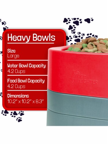 Pet Weighter Elevated Raised Weighted No-Spill Non-Slip Fillable Easy-Clean Large  Dog Bowl, 1 - Kroger