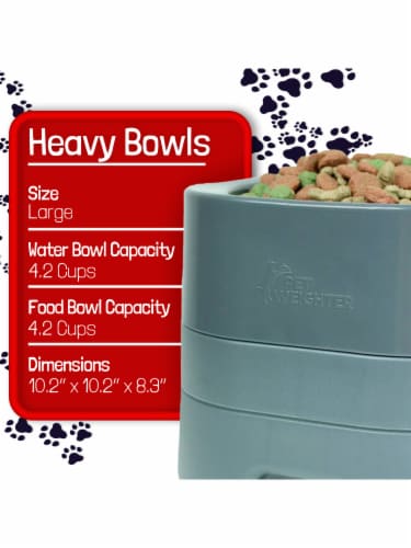 Pet Weighter Elevated Raised Weighted No-Spill Non-Slip Fillable Easy-Clean Large  Dog Bowl, 1 - Fry's Food Stores