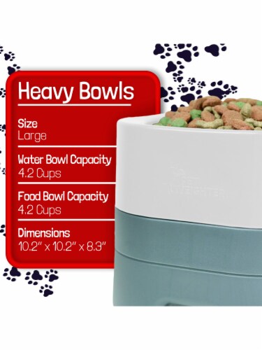 Pet Weighter Elevated Raised Weighted No-Spill Non-Slip Fillable Easy-Clean Large  Dog Bowl, 1 - Fry's Food Stores