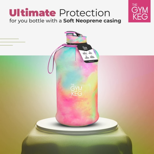 THE GYM KEG Sports Water Bottle (2.2 L) | Half Gallon | Love Tie Dye Perspective: right